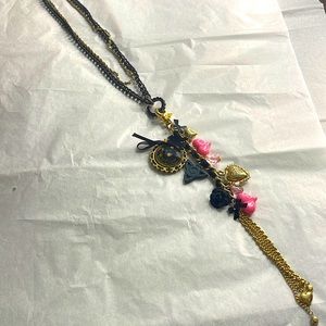 Betsey Johnson Black and Gold Necklace